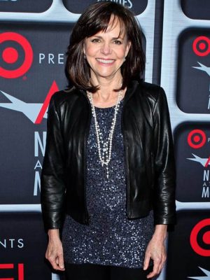 Sally Field Black Classic Leather Jacket