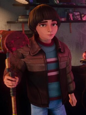 Stranger Things Tales from 85 Benjamin Plessala Brown Puffer Jacket
