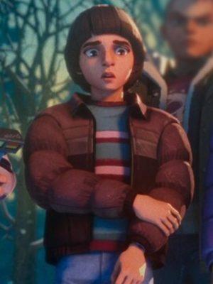 Stranger Things Tales from 85 Benjamin Plessala Brown Puffer Jacket