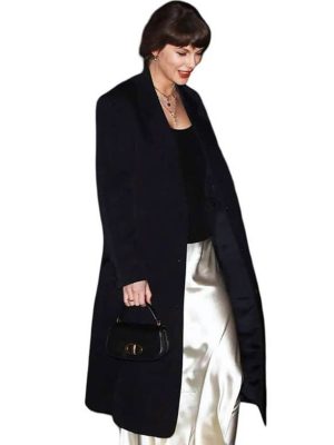 Taylor Swift NYC 2026 Black Wool Coat