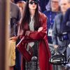 The Devil Wears Prada 2 Anne Hathaway Red Leather Coat