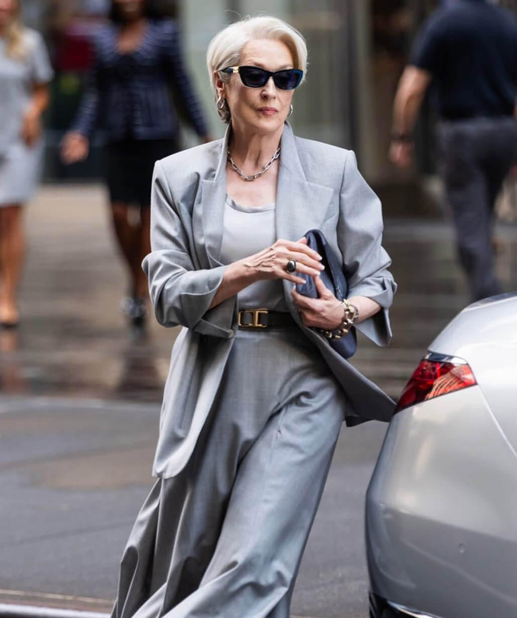 The Devil Wears Prada 2 Meryl Streep Grey Blazer