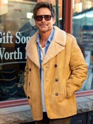 The Musical 2026 Rob Lowe Suede Shearling Jacket