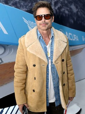 The Musical 2026 Rob Lowe Suede Shearling Jacket