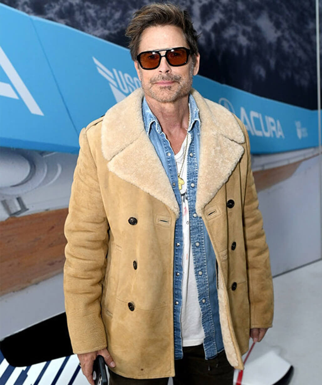 The Musical 2026 Rob Lowe Suede Shearling Jacket
