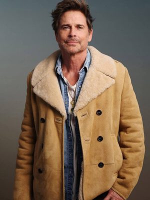 The Musical 2026 Rob Lowe Suede Shearling Jacket