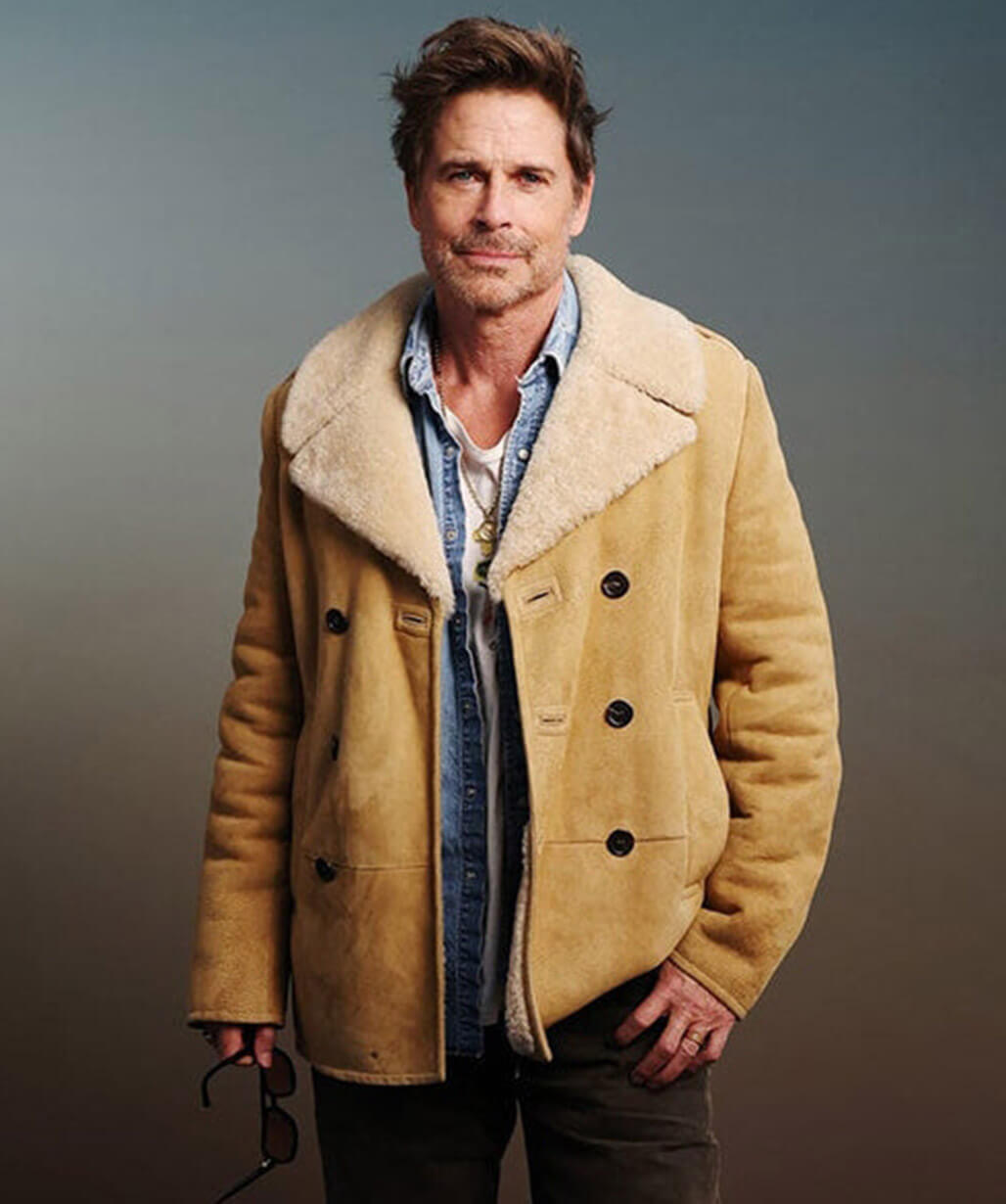 The Musical 2026 Rob Lowe Suede Shearling Jacket