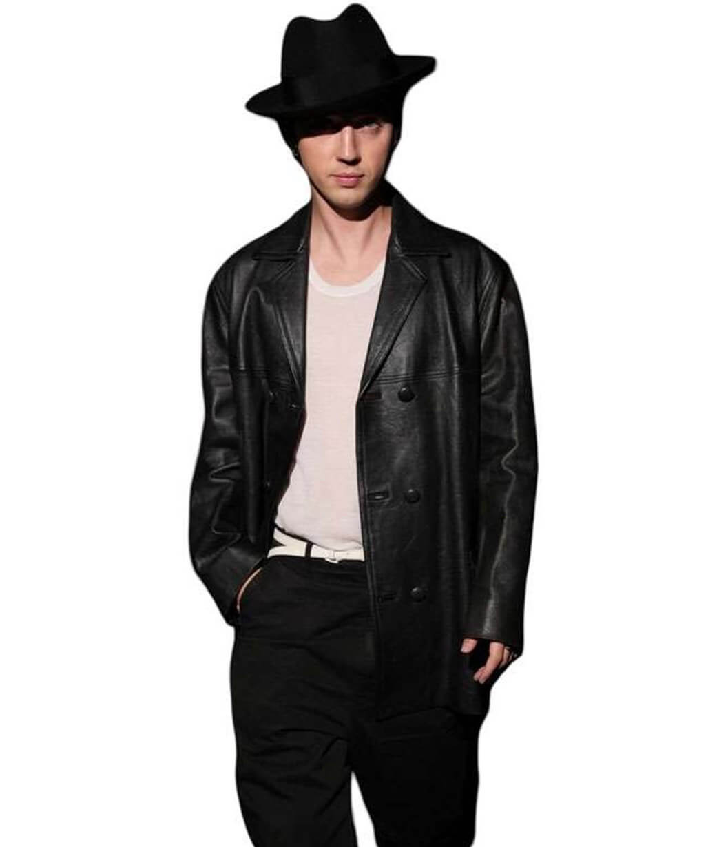 Troye Sivan Met Gala 2026 After Party Black Leather Coat