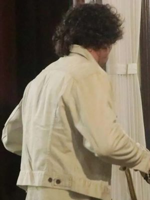 Aaron Taylor-Johnson White Cotton Jacket