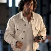 Aaron Taylor-Johnson White Cotton Jacket