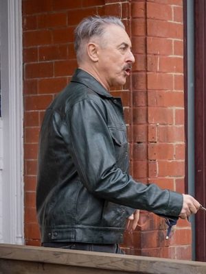 Alan Cumming Tip Toe 2026 Black Leather Jacket