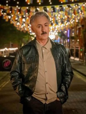 Alan Cumming Tip Toe 2026 Black Leather Jacket