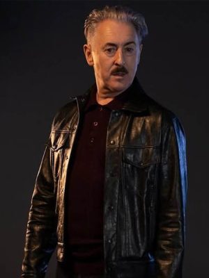 Alan Cumming Tip Toe 2026 Black Leather Jacket