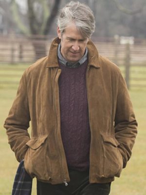 Alan Ruck Succession S01 Brown Suede Jacket