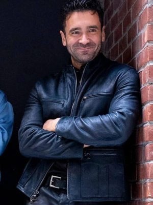 Allan Hawco Saint-Pierre Premiere Blue Leather Jacket