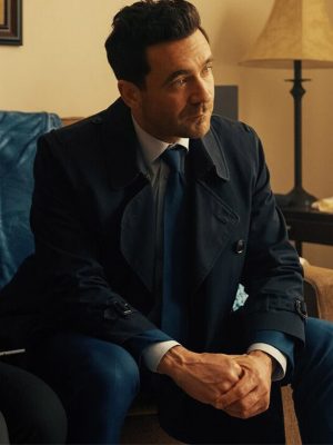 Allan Hawco Saint-Pierre S01 Blue Cotton Coat