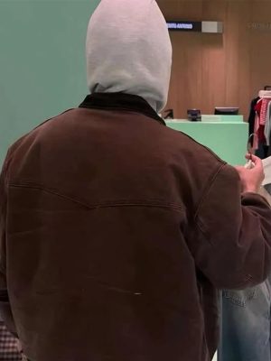 Bad Bunny Brown Cotton Jacket
