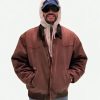 Bad Bunny Brown Cotton Jacket