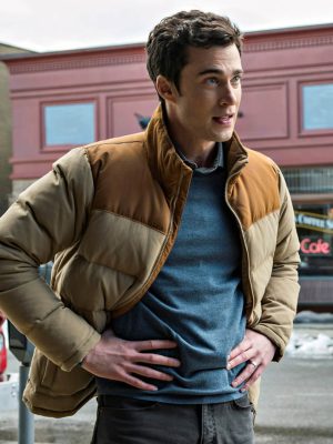 Ben Hawthorne Resident Alien S02 Brown Puffer Jacket