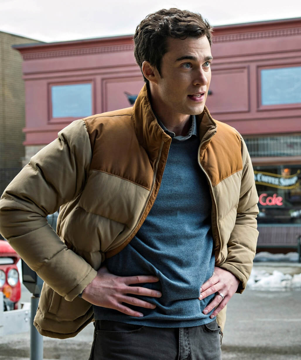 Ben Hawthorne Resident Alien S02 Brown Puffer Jacket