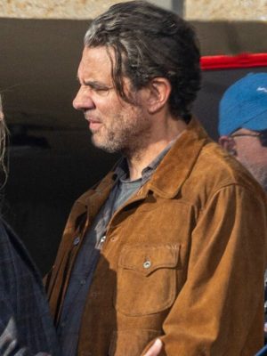Bobby Cannavale Scarpetta 2026 Brown Suede Jacket