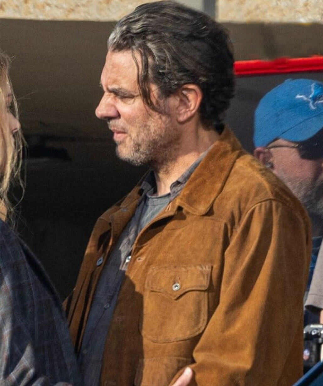 Bobby Cannavale Scarpetta 2026 Brown Suede Jacket