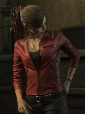 Claire Redfield Resident Evil: Death Island Red Leather Jacket