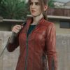 Claire Redfield Resident Evil: Death Island Red Leather Jacket