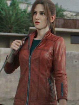 Claire Redfield Resident Evil: Death Island Red Leather Jacket