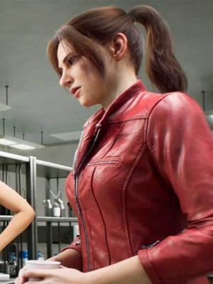 Claire Redfield Resident Evil: Death Island Red Leather Jacket