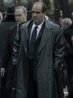 Colin Farell The Penguin S01 Black Leather Coat