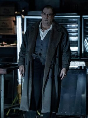 Colin Farell The Penguin S01 Grey Trench Coat