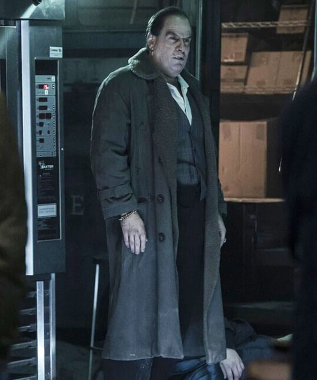 Colin Farell The Penguin S01 Grey Trench Coat