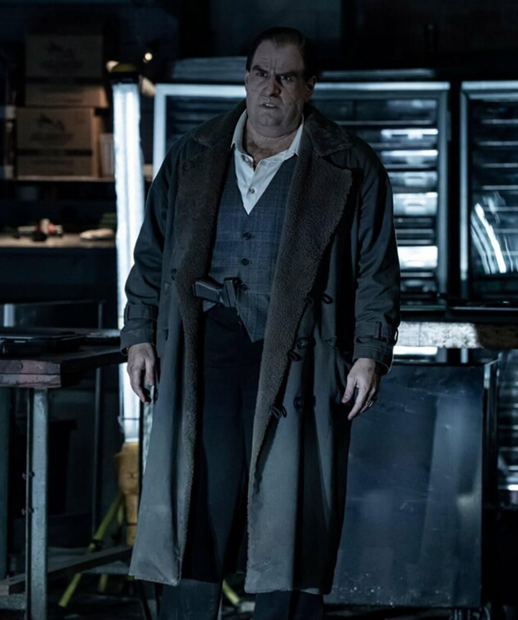 Colin Farell The Penguin S01 Grey Trench Coat
