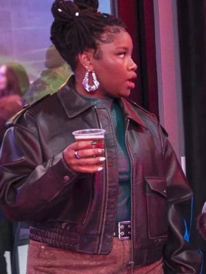 Courtney Taylor Abbott Elementary S04 Leather Jacket