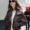 Daisy Edgar-Jones Brown Leather Jacket