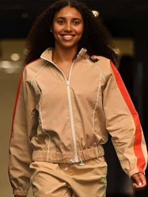Dallas Wings 2026 Azzi Fudd Beige Track Jacket