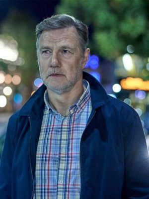 David Morrissey Tip Toe 2026 Blue Cotton Jacket