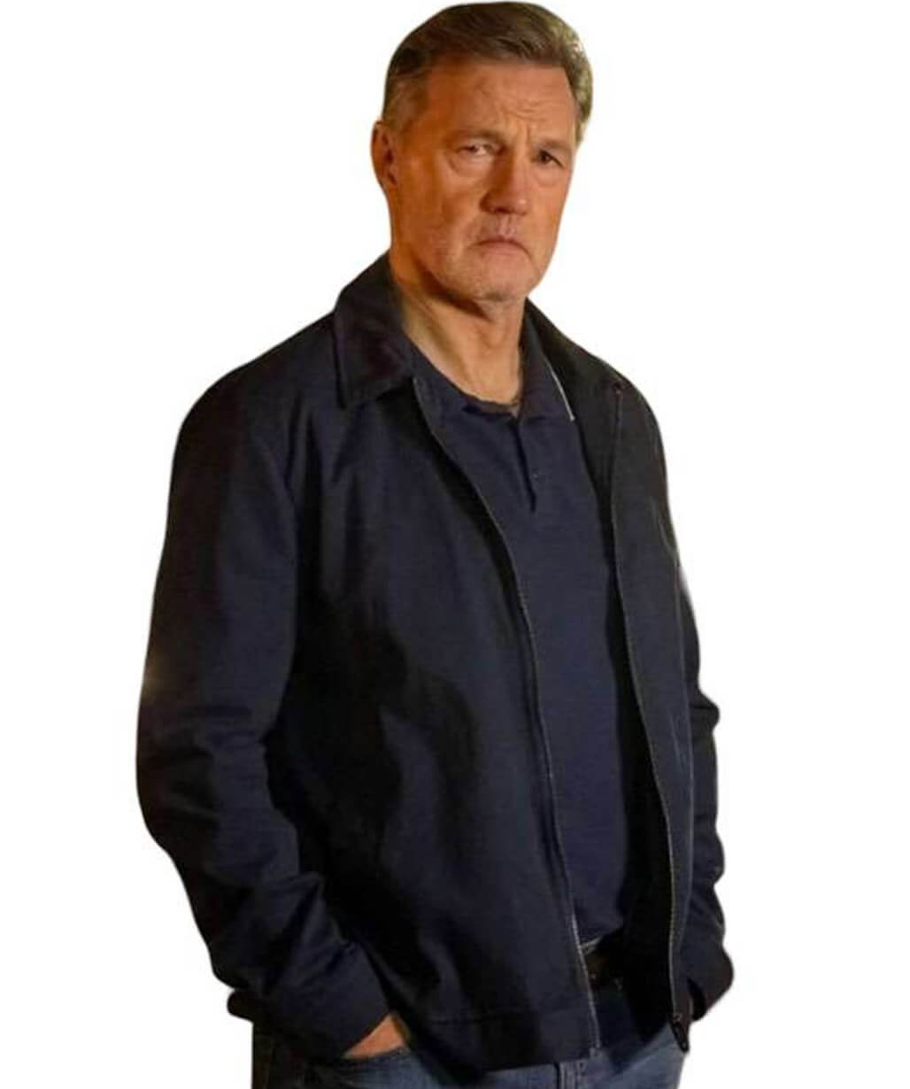 David Morrissey Tip Toe 2026 Blue Cotton Jacket
