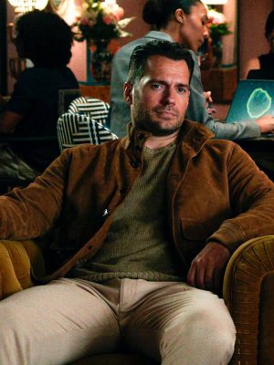 Henry Cavill In the Grey 2026 Brown Suede Jacket