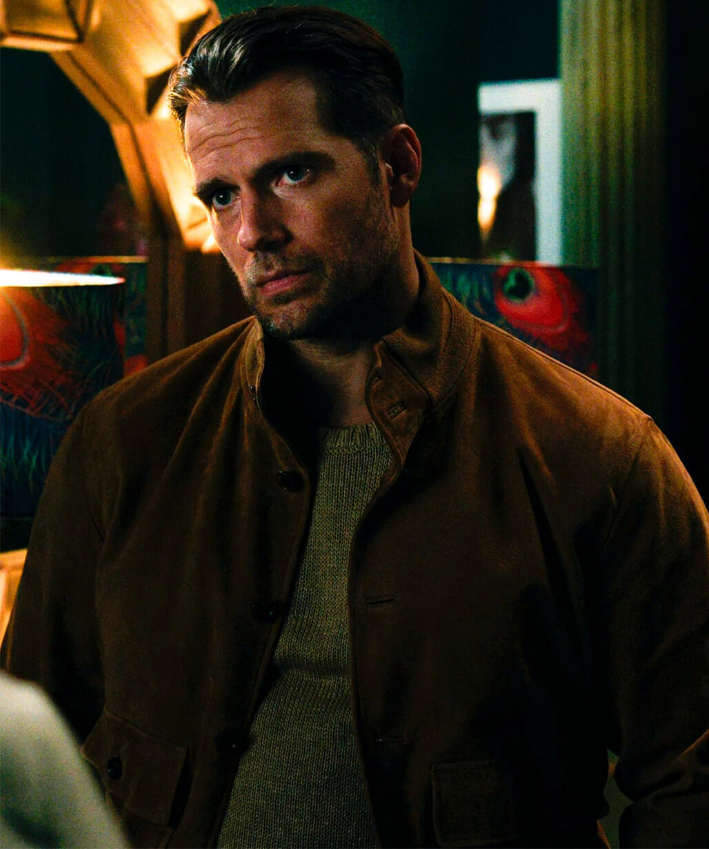 Henry Cavill In the Grey 2026 Brown Suede Jacket