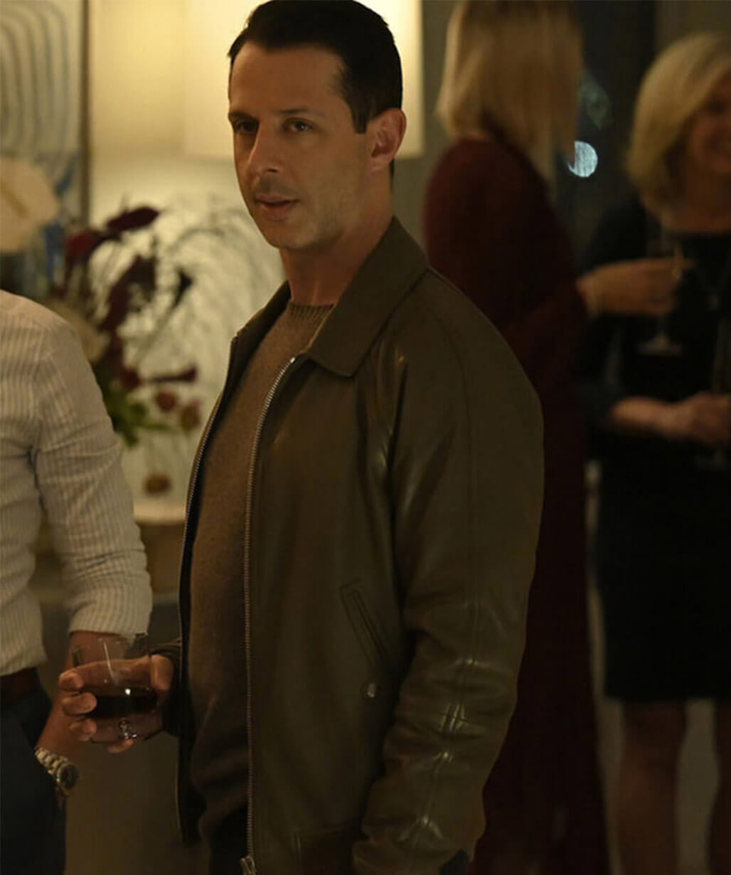 Jeremy Strong Succession S03 Brown Leather Jacket