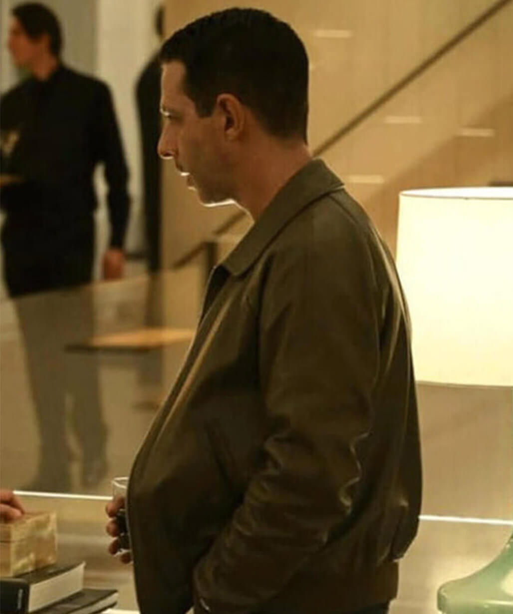Jeremy Strong Succession S03 Brown Leather Jacket