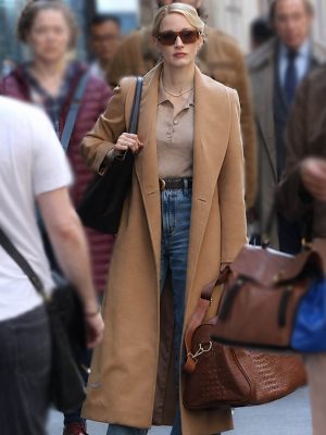 Jessica Chastain Off Weeks 2026 Wool Coat