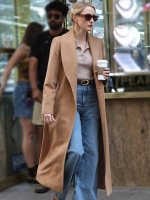 Jessica Chastain Off Weeks 2026 Wool Coat