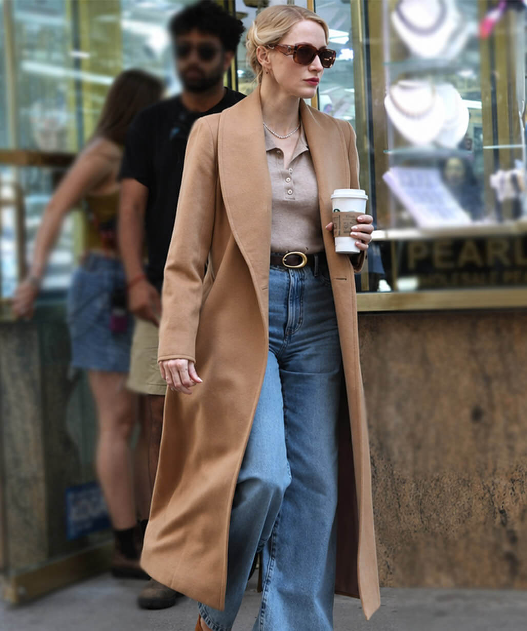 Jessica Chastain Off Weeks 2026 Wool Coat