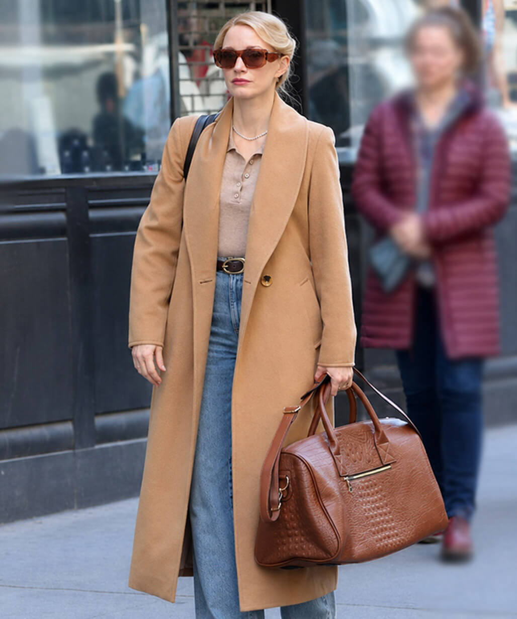 Jessica Chastain Off Weeks 2026 Wool Coat