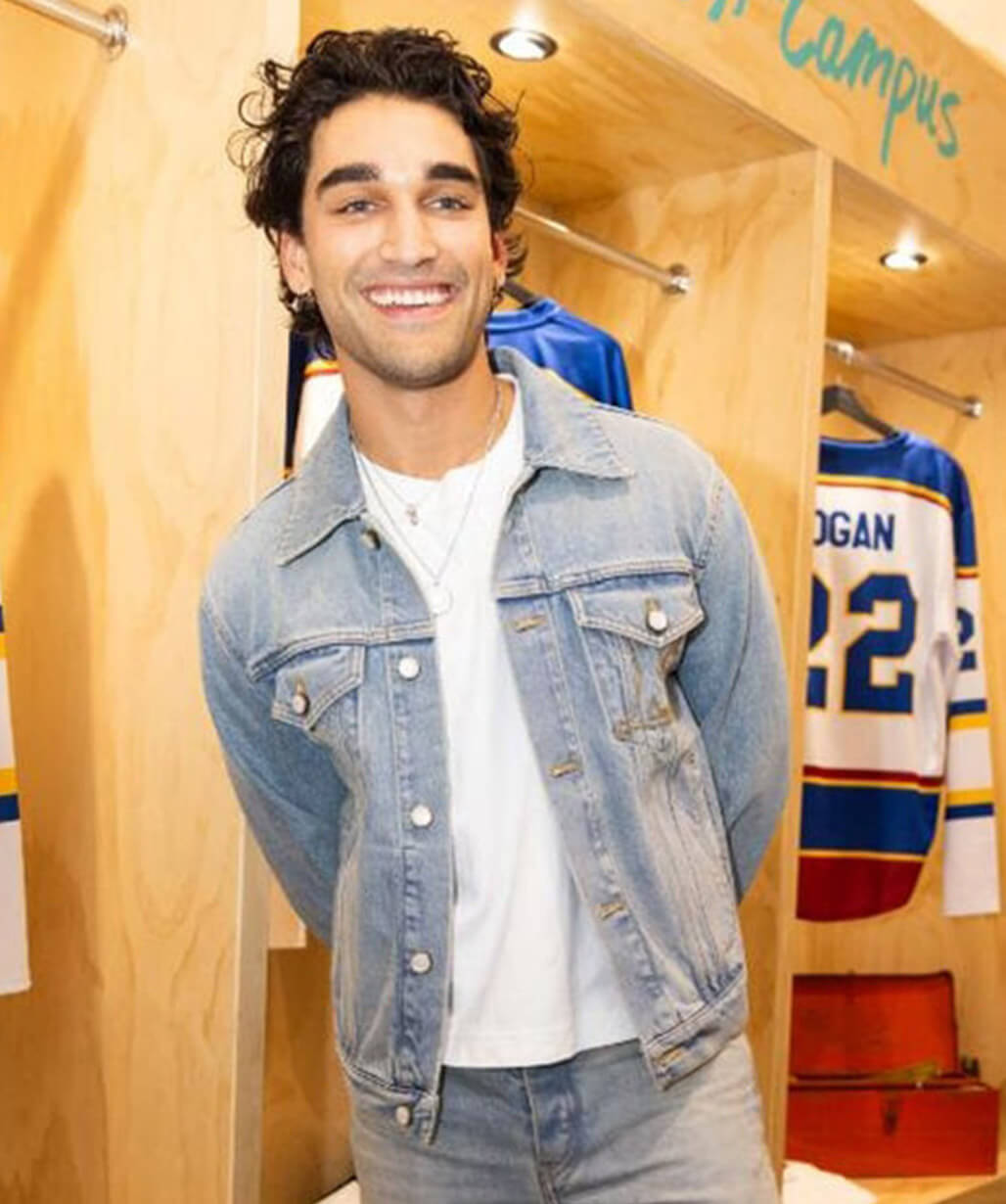 Josh Heuston Off Campus Premiere Blue Demin Jacket