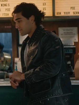 Justin Kohl Off Campus S01 Black Leather Jacket