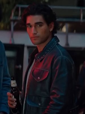 Justin Kohl Off Campus S01 Black Leather Jacket